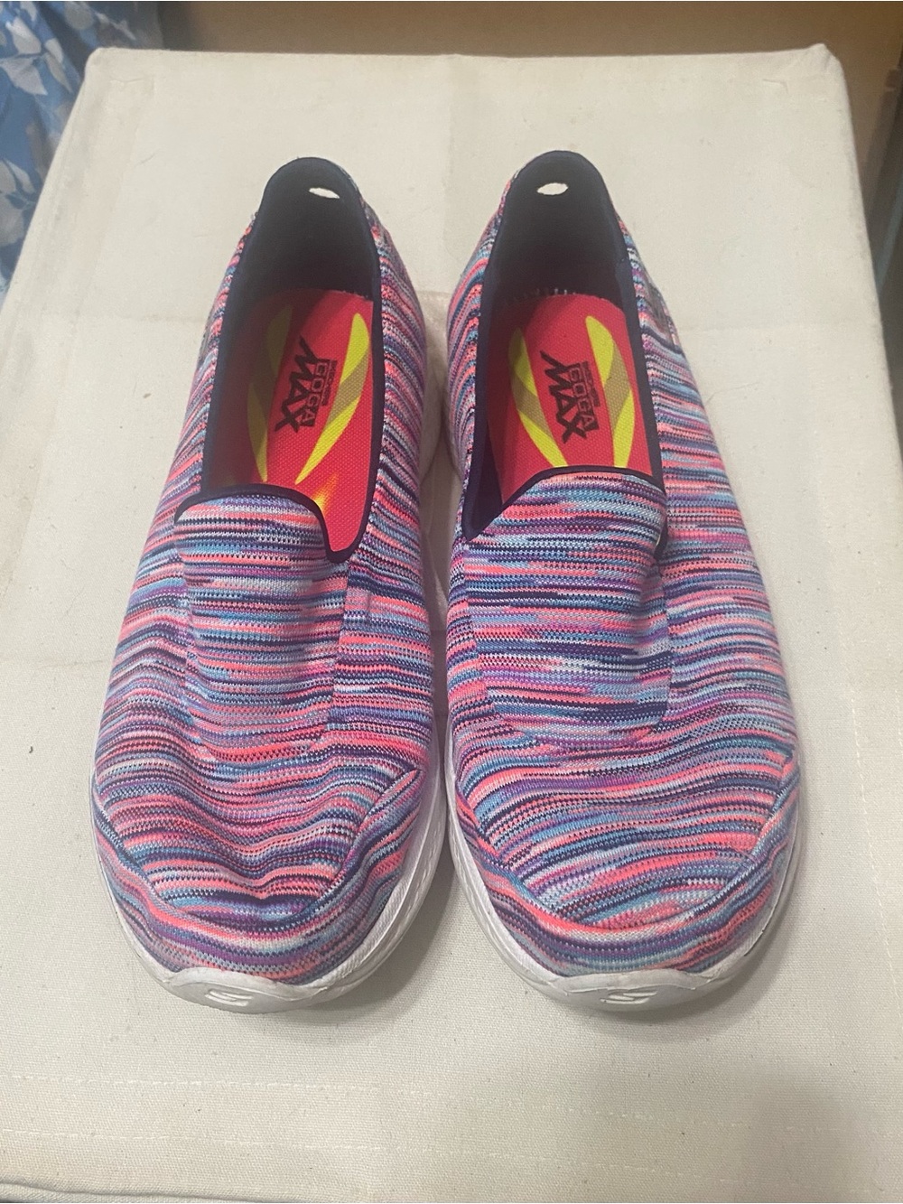 Skechers Slip-On Athletic Shoes - Pink, Blue, White